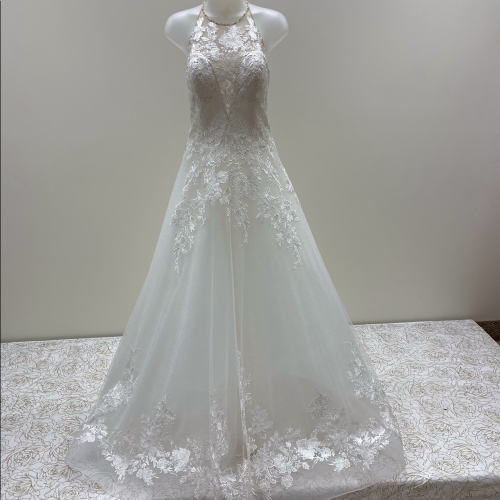 NWT Eddy K. High Neck Lace Wedding Dress